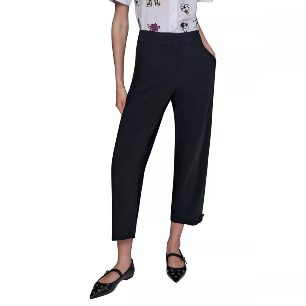Karl Langerfeld Black Snap Ankle Soft‎ Pant Size 10